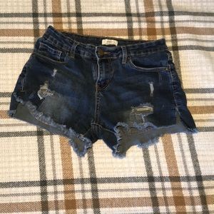 Dark jean shorts